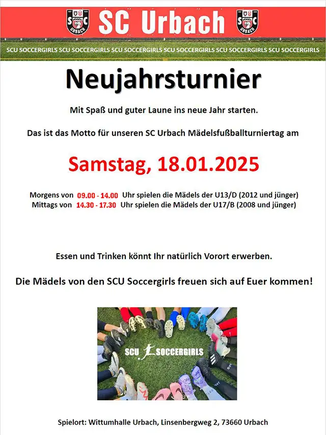 Januar Juniorinnen Urbach 18.01.2025 Hallenturnier